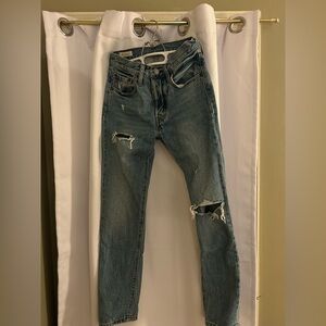 Levi's Blue Distressed Women Jeans